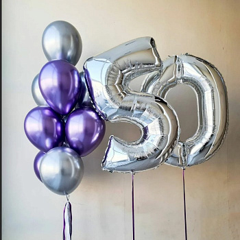 Шары на 50 лет «Сирень»
