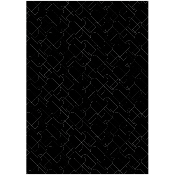 Упаковочная бумага глянц. 70*100см, MESHU "Pattern on black", 80г/м2, ассорти 5 дизайнов MS_53487