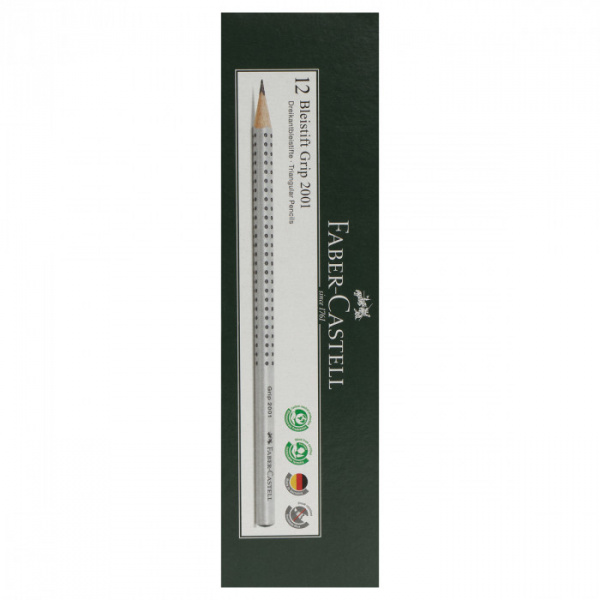 Карандаш ч/г Faber-Castell "Grip 2001" 2B, трехгранный, заточен. 117002