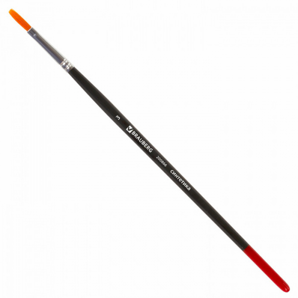 Кисть BRAUBERG синтетика, плоская, №3, 200866
