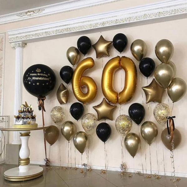 Фотозона из шаров на 60 лет