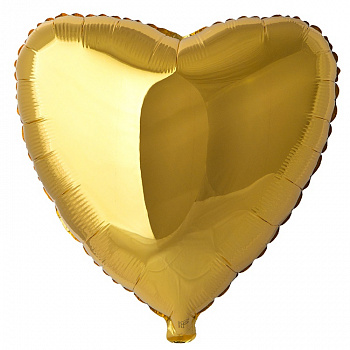 Ф Б/РИС 32" СЕРДЦЕ Металлик Gold(FM)