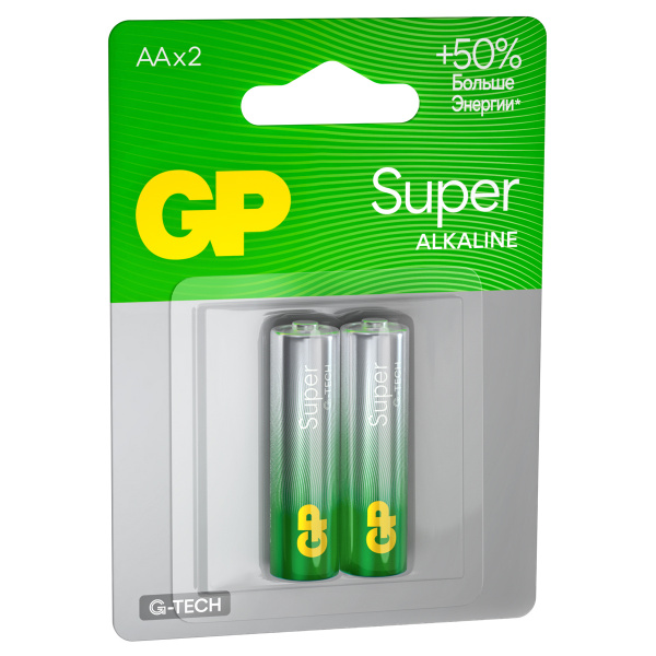 Батарейка GP Super G-Tech AA (LR6) 15A алкалиновая, BC2 GP 15AA21-2CRSBC2