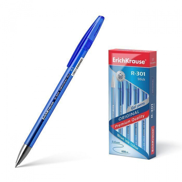 Ручка гелевая R-301 ORIGINAL Gel 0.5 синяя (коробка 12 шт.)