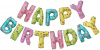 Набор шаров-букв (14''/36 см) Мини-Надпись "Happy Birthday", Веселые картинки, в упаковке 1 шт.