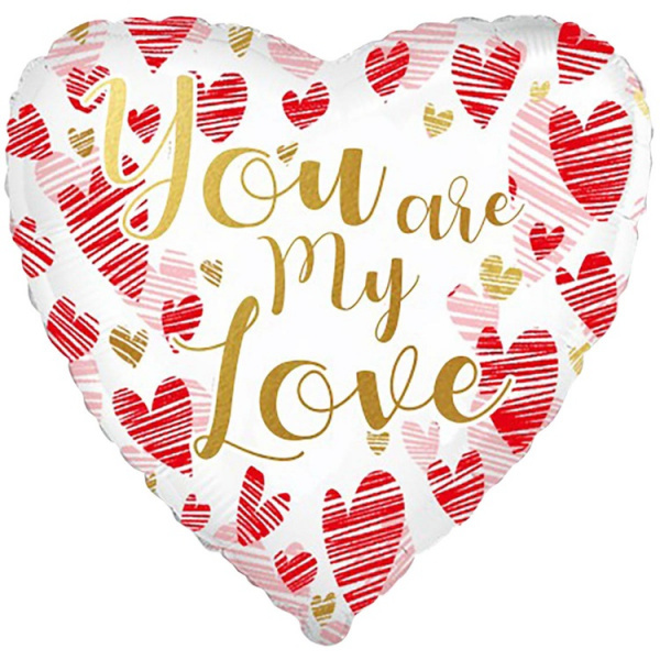 Ф 18" YOU ARE MY LOVE Сердца