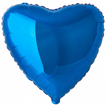 Ф Б/РИС 32" СЕРДЦЕ Металлик Blue(FM)