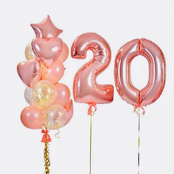 Набор из воздушных шаров на 20 лет