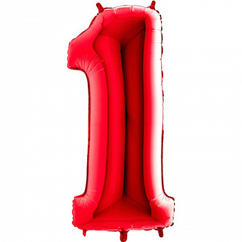 Г ЦИФРА 1  40" Red