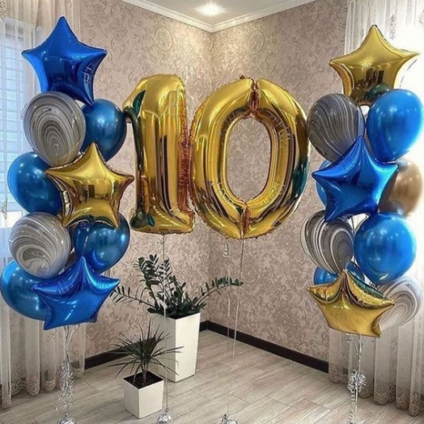 Воздушные шарики на 10 лет