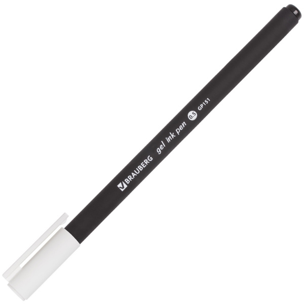 Ручка гелевая BRAUBERG "Matt Gel", ЧЕРНАЯ, корпус soft-touch,
узел 0,5 мм, линия 0,35 мм, 142944