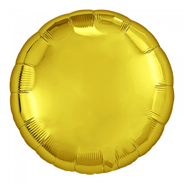 Шар фольгированный круг большой с гелием цвет золото