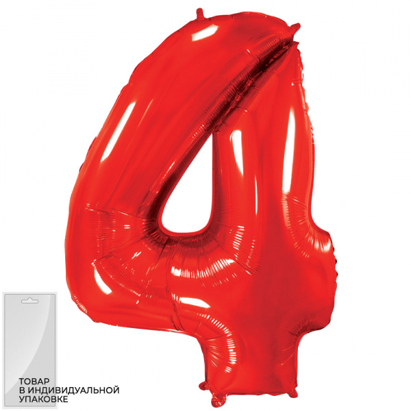 Ф ЦИФРА 4  40" Red
