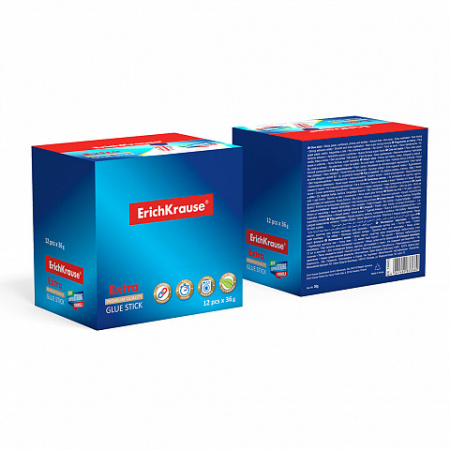 Клей-карандаш ErichKrause Extra, 8г (в коробке-дисплее по 30 шт.)