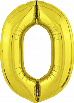 Р ЦИФРА 0  40" Металлик Gold