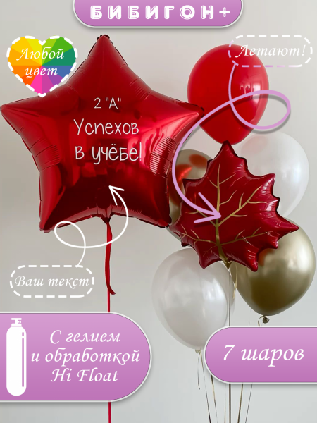 Воздушные шары с гелием для школы 1 сентября