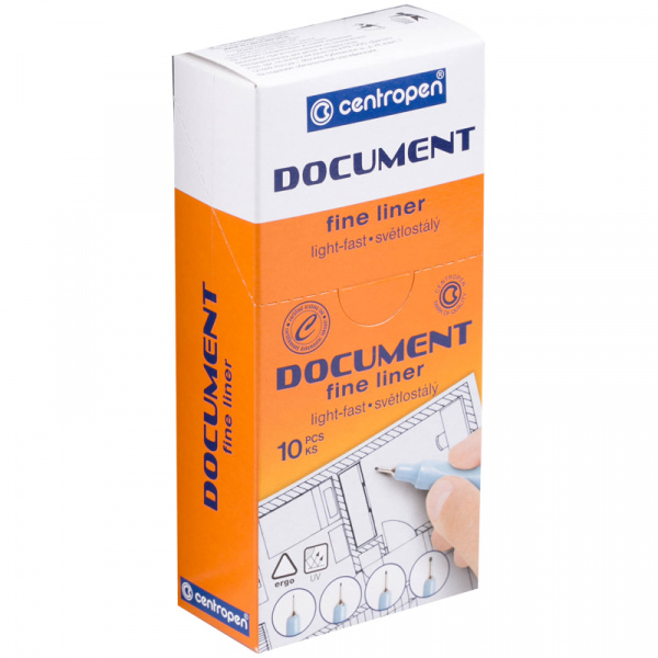 Линер CENTROPEN DOCUMENT 0,7 мм черный