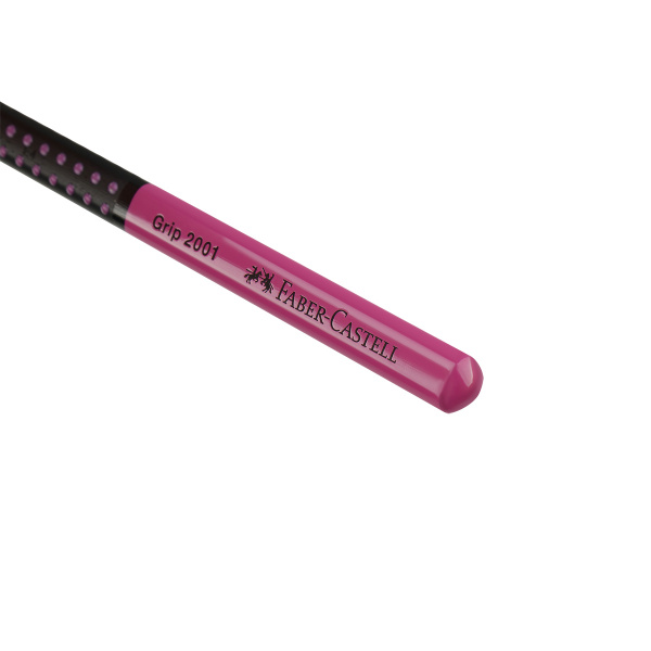 Карандаш ч/г Faber-Castell "Grip 2001 Two Tone", HВ, заточен., черный/розовый 517011