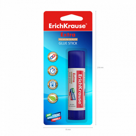 Клей-карандаш ErichKrause Extra, 8г (в коробке-дисплее по 30 шт.)